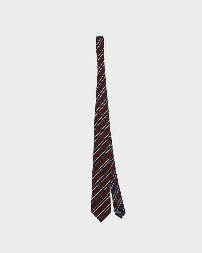 Vintage Ermenegildo Zegna Rope Striped Silk Prep Tie