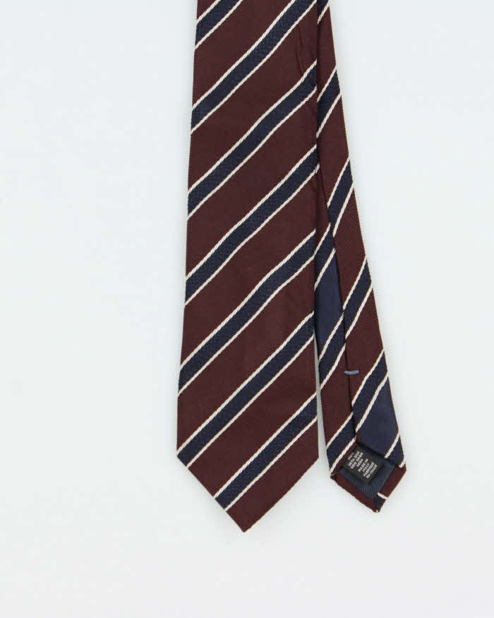 Vintage Ermenegildo Zegna Rope Striped Silk Prep Tie