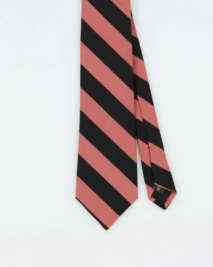 Vintage 1980s Lanvin Striped Silk Prep Tie