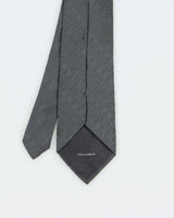 Vintage Y2K 00s Dolce &amp; Gabanna Steel Grey Monogram Silk Tie