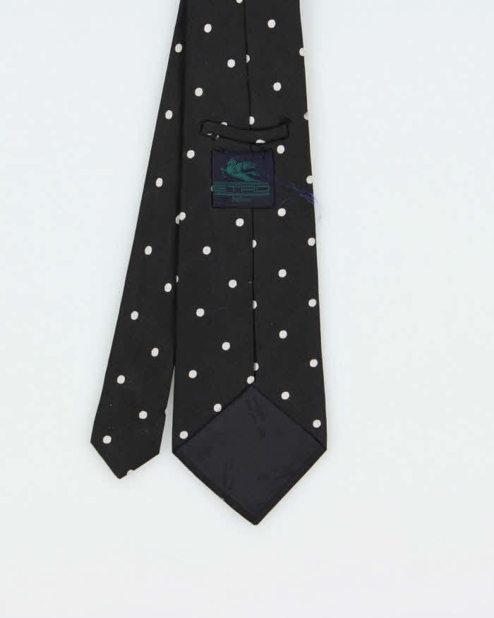 Vintage 1990s Etro Polka Dot Silk Tie