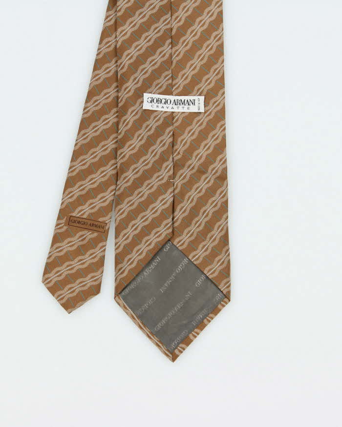 Vintage 1980s Giorgio Armani Cross Striped Silk Tie