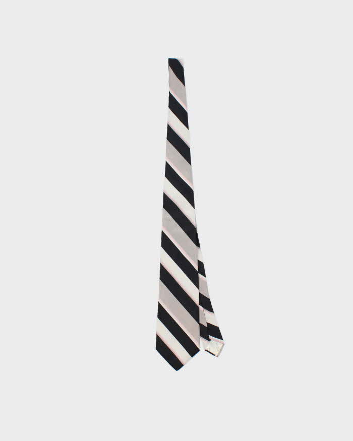 Vintage 1980s Christian Dior Striped Silk Prep Tie