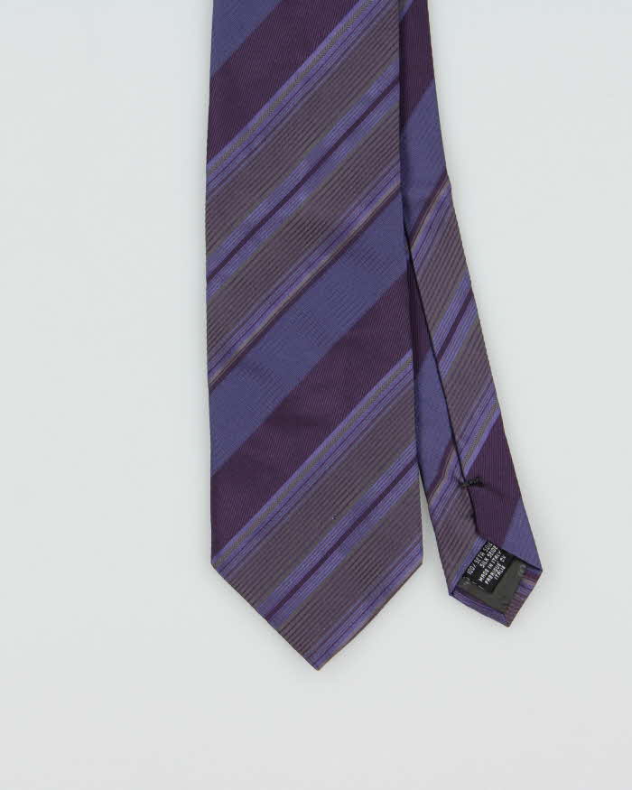 Vintage Y2K 00s Giorgio Armani Striped Silk Tie