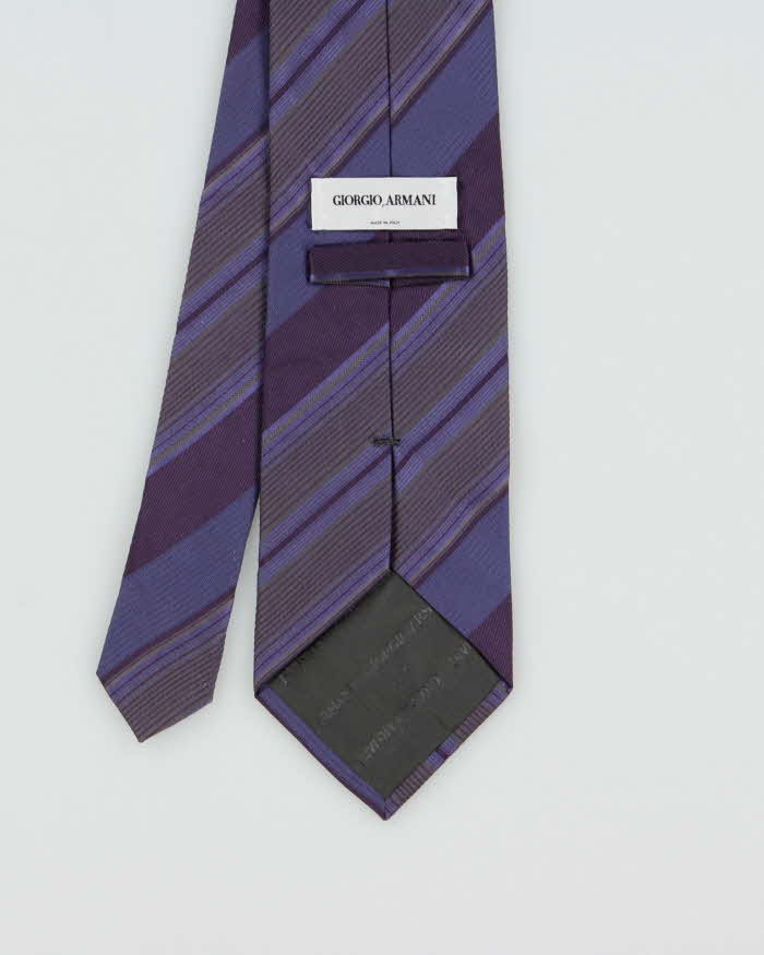 Vintage Y2K 00s Giorgio Armani Striped Silk Tie