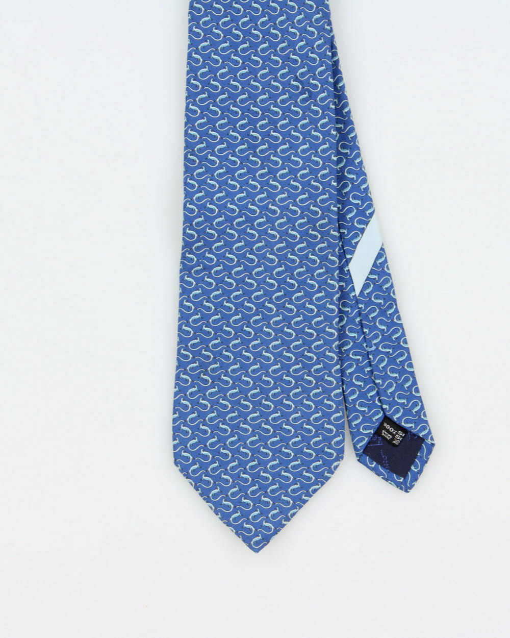 Vintage Salvatore Ferragamo Animal Patterned Italian Made Silk Tie