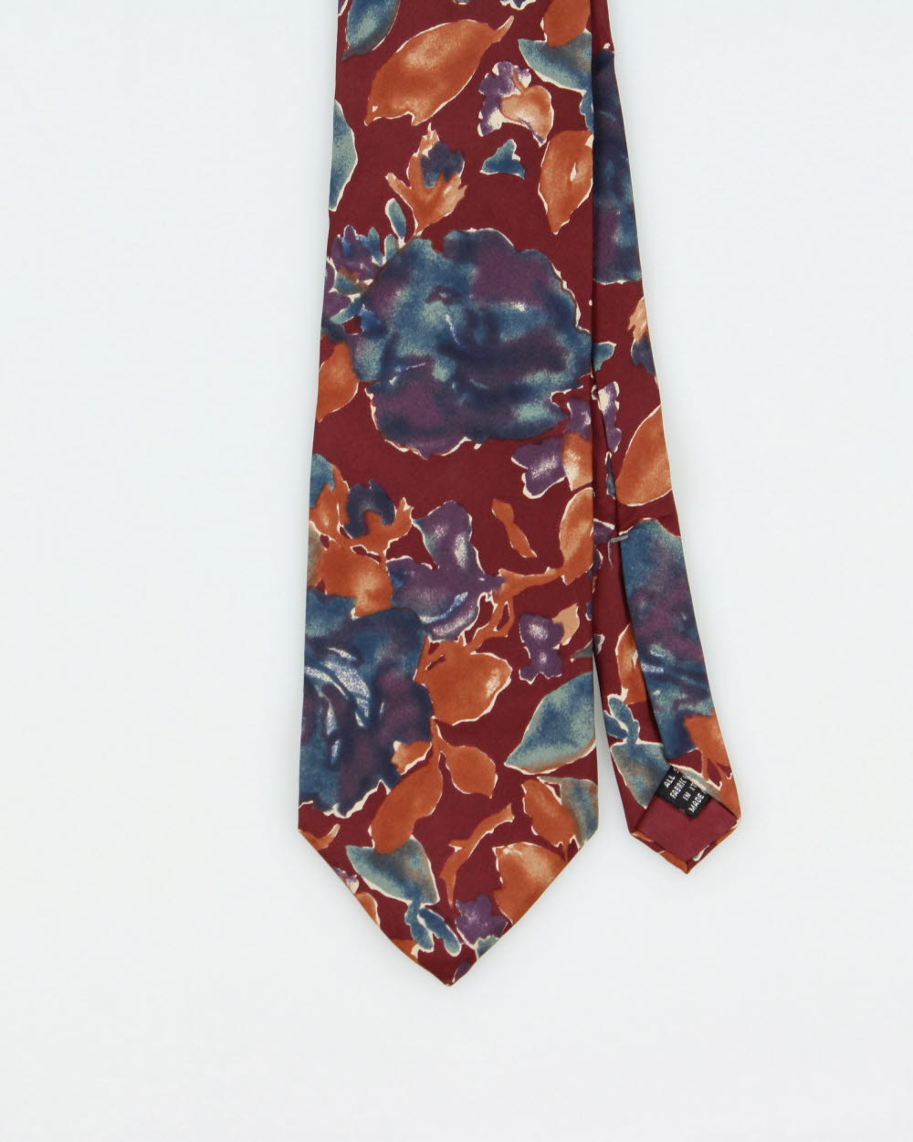 Vintage 1980s Christian Dior Abstract Floral Made In USA Silk Tie