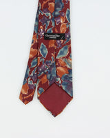 Vintage 1980s Christian Dior Abstract Floral Made In USA Silk Tie
