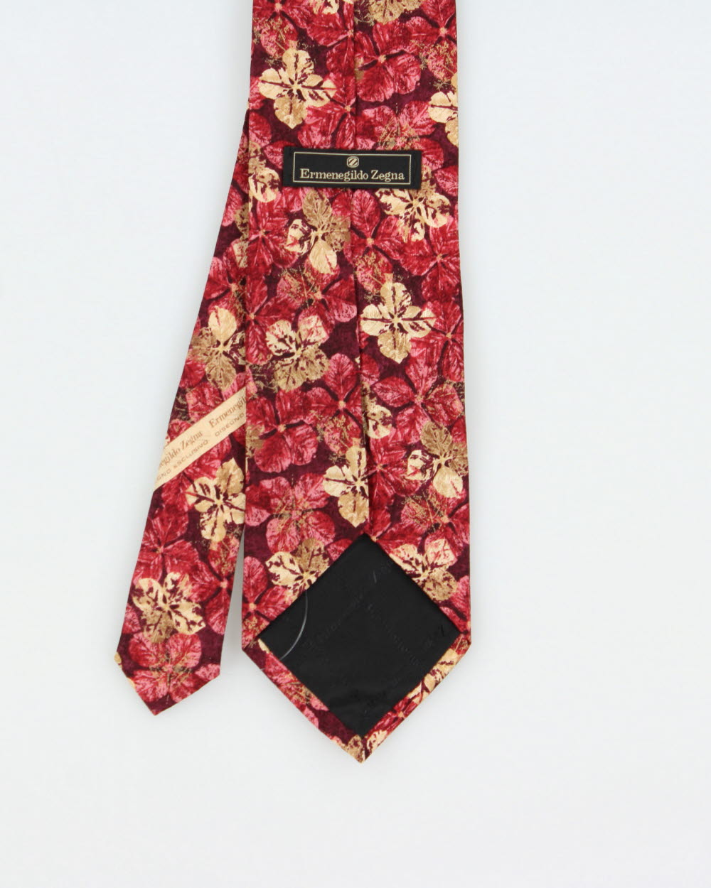 Vintage Y2K 00s Ermenegildo Zegna Floral Italian Made Silk Tie
