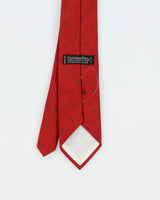 Vintage 1970s Christian Dior Embroidered Monogram Made In USA Silk Blend Tie