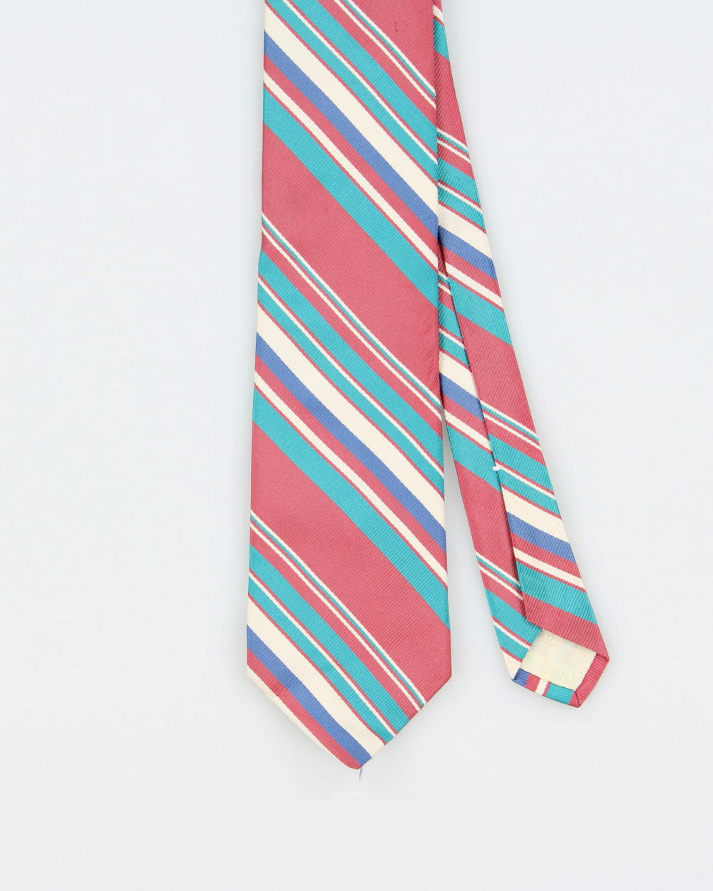 Vintage 1980s Liberty Of London Striped Made In USA Silk Prep Tie