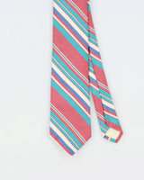 Vintage 1980s Liberty Of London Striped Made In USA Silk Prep Tie