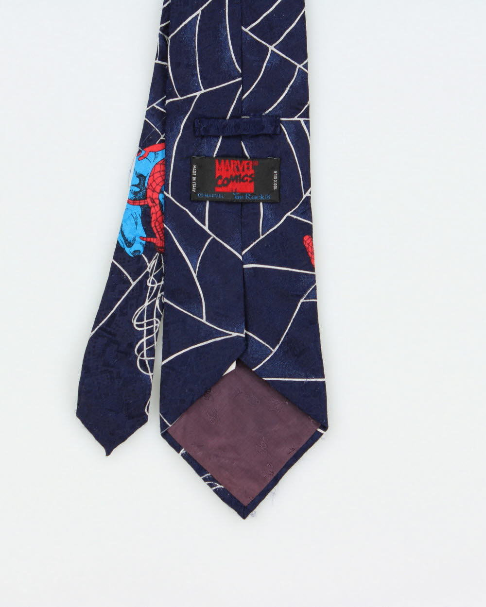 Vintage 1980s Marvel Comics Tie Rack Spider-Man Italian Made Silk Tie