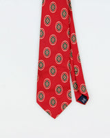 Vintage Y2K 00s Polo Ralph Lauren Hand Made In USA Patterned Silk Tie