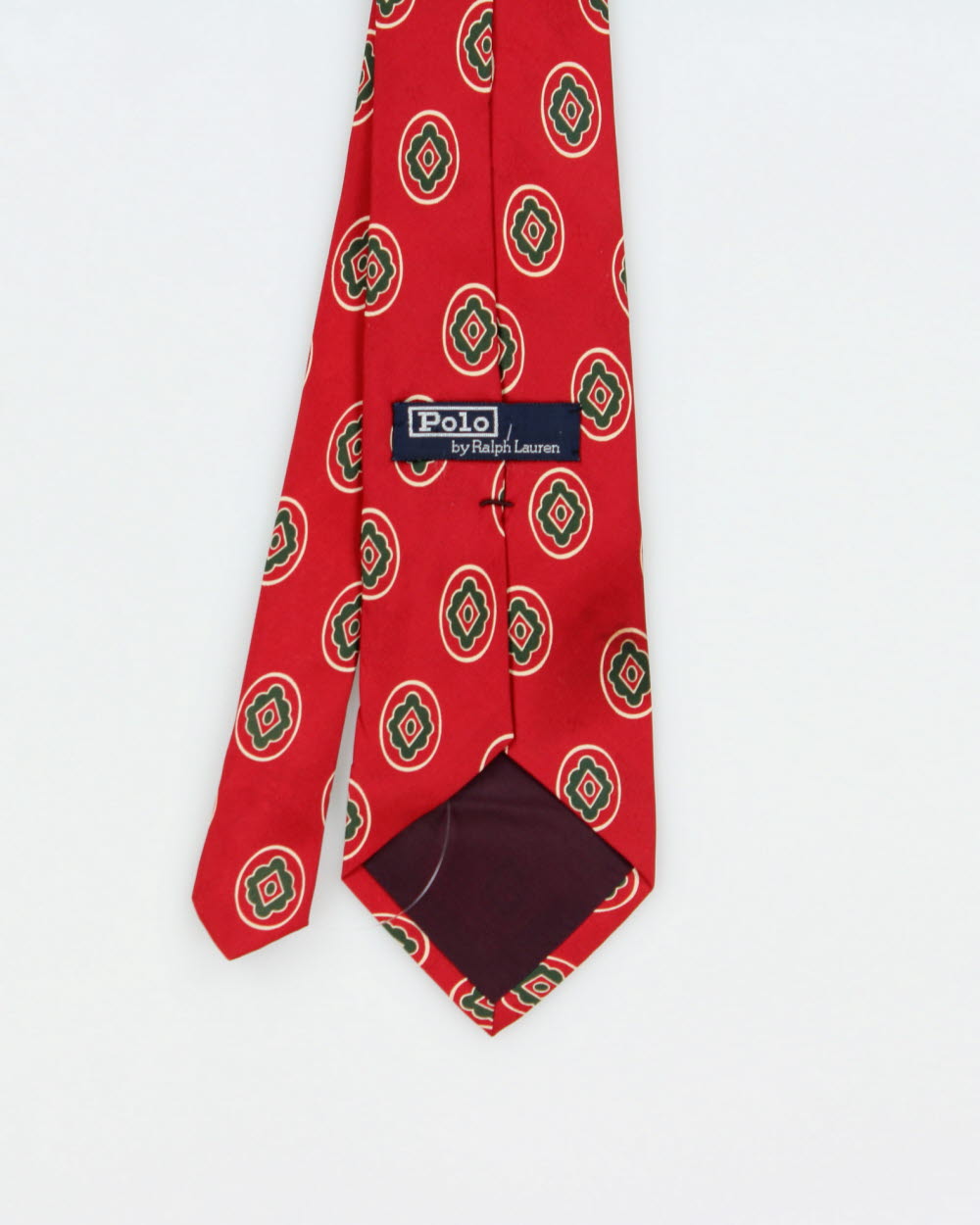 Vintage Y2K 00s Polo Ralph Lauren Hand Made In USA Patterned Silk Tie