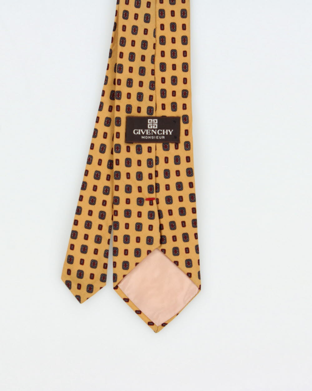 Vintage 1970s Givenchy Monsieur Patterned Made In USA Pure Wool Tie