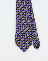 Vintage 1990s Ermenegildo Zegna Patterned Italian Made Silk Tie