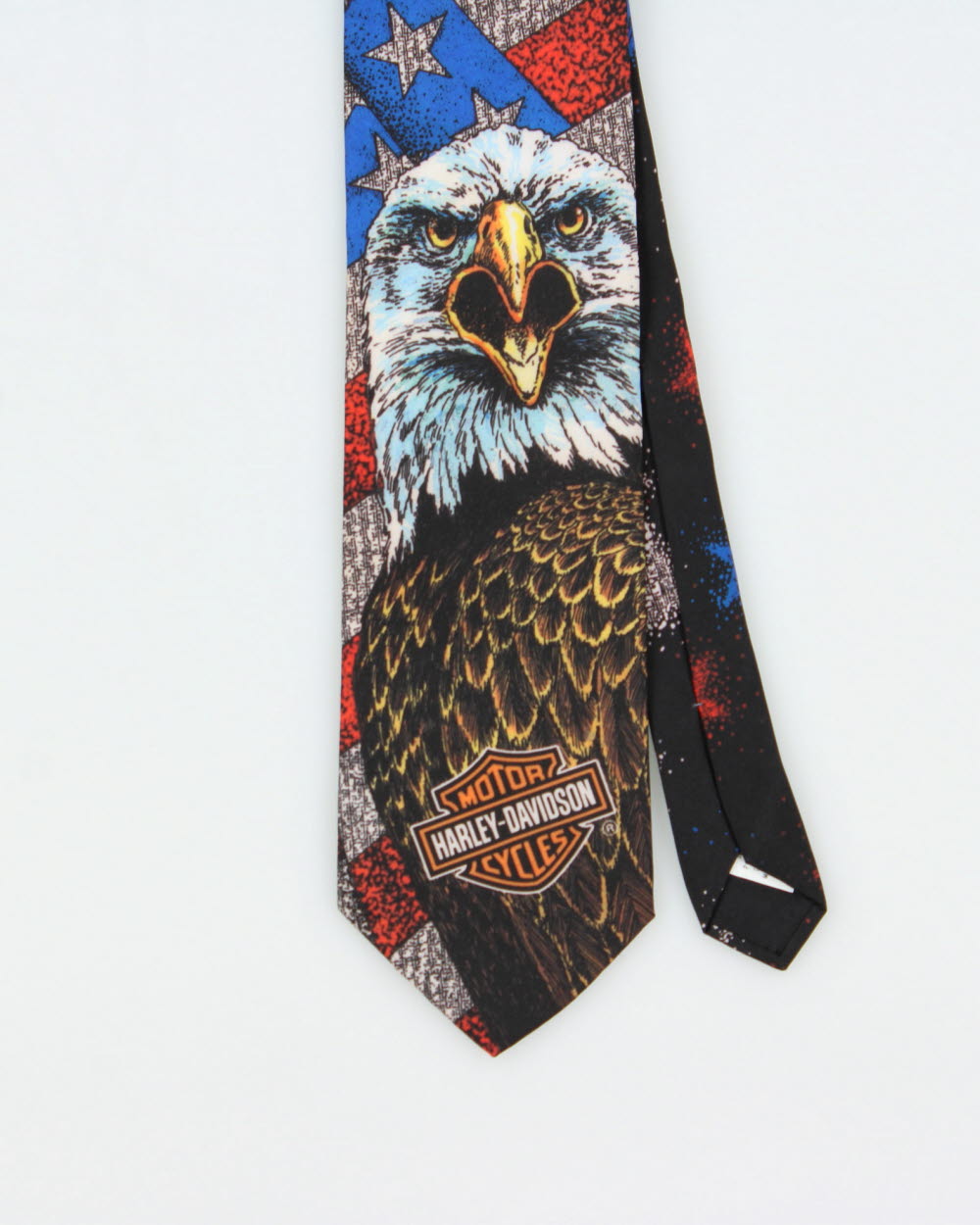 Vintage 1994 Harley Davidson American Eagle Ralph Martin &amp; Co. Wally Wear Made In USA Tie