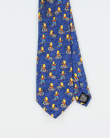 Vintage 1998 The Simpsons Matt Groening Tie Rack Skater Bart Italian Made Silk Tie