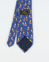 Vintage 1998 The Simpsons Matt Groening Tie Rack Skater Bart Italian Made Silk Tie