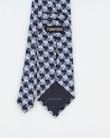 Tom Ford Embroidered Check Silk Tie