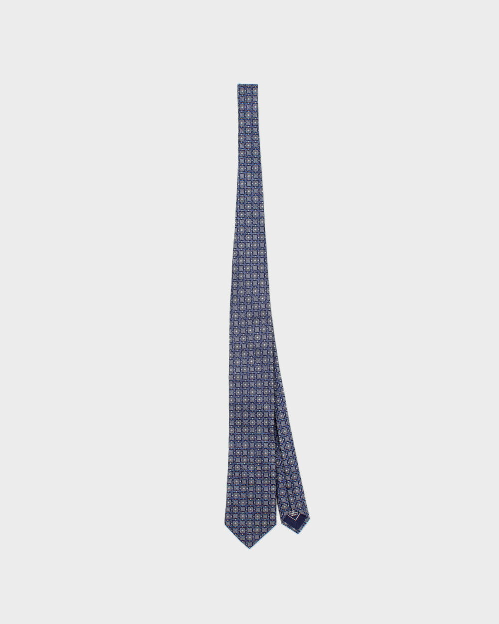 Brioni Square Patterned Hand Made In Italy Silk Tie