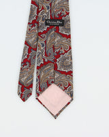 Vintage 1980s Christian Dior Paisley Silk Tie