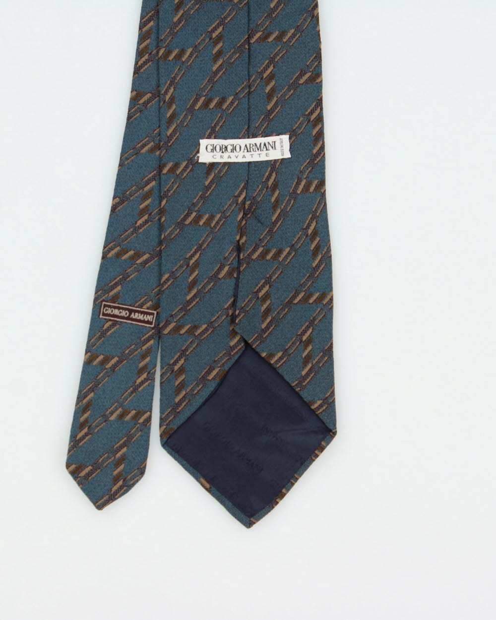 Vintage 1980s Giorgio Armani Patterned Silk Tie