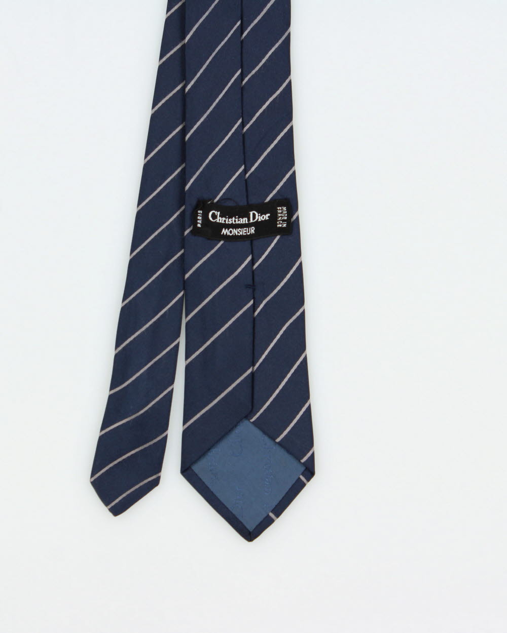 Vintage 1970s Christian Dior Striped Silk Prep Tie