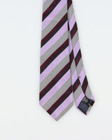 Vintage Ermenegildo Zegna Pattern Striped Silk Tie