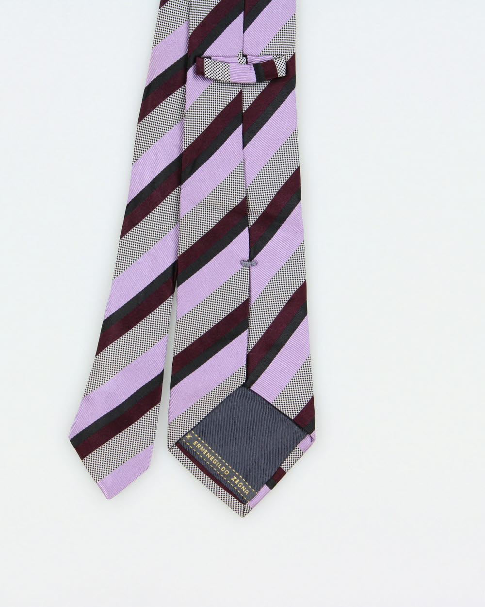 Vintage Ermenegildo Zegna Pattern Striped Silk Tie