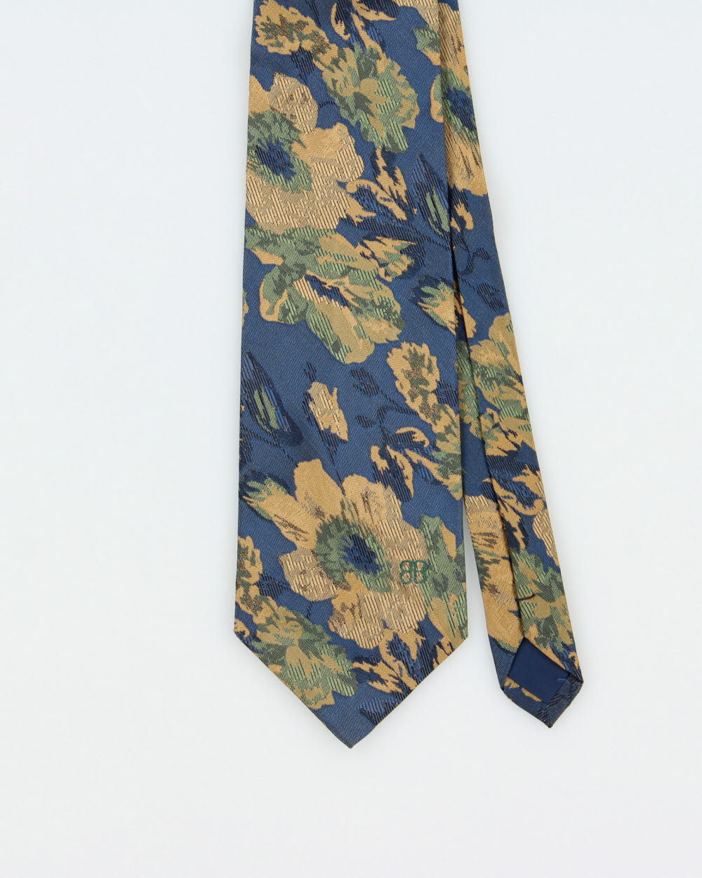Vintage 1990s Balenciaga Floral Tapestry Patterned Silk Tie
