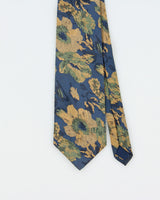 Vintage 1990s Balenciaga Floral Tapestry Patterned Silk Tie