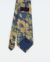 Vintage 1990s Balenciaga Floral Tapestry Patterned Silk Tie
