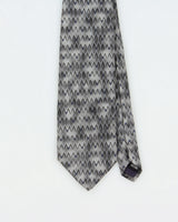 Vintage 1980s Christian Dior Monsieur Zig Zag Patterned Silk Tie