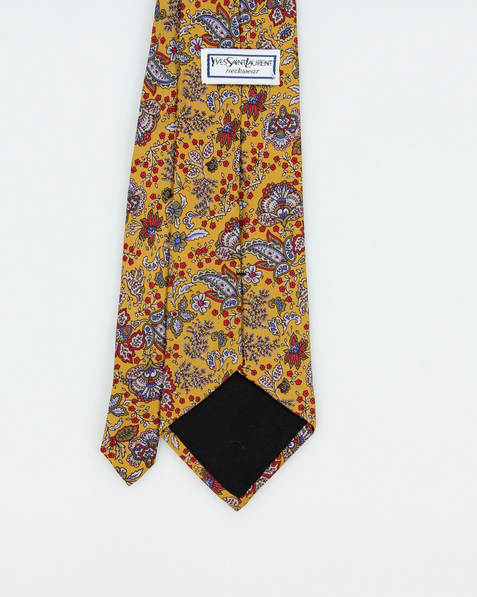 Vintage 1980s Yves Saint Laurent Paisley Silk Tie