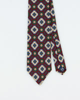 Vintage Y2K 00s Polo Ralph Lauren Hand Made In USA Patterned Silk Tie