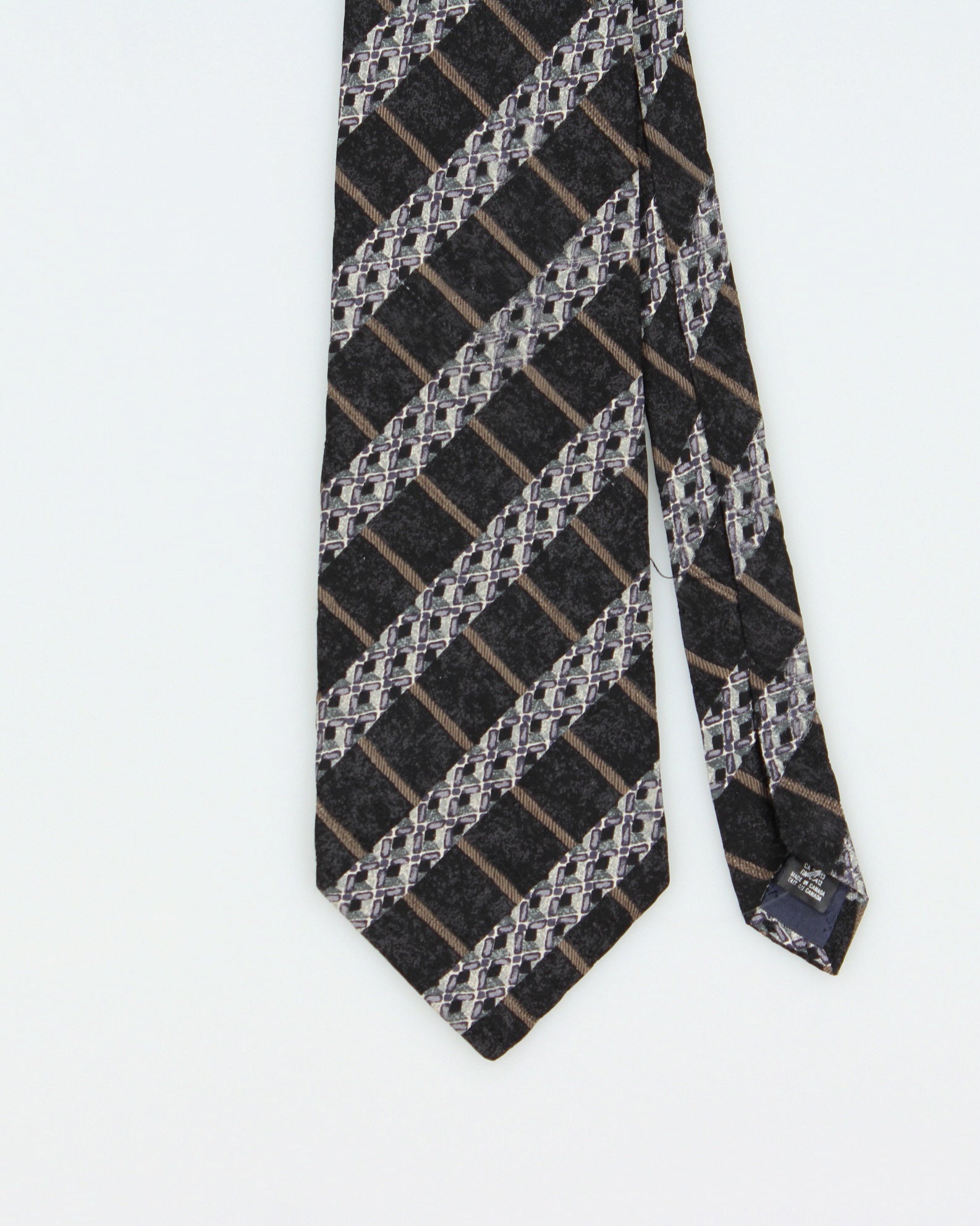 Vintage 1980s Christian Dior Monsieur Patterned Silk Tie