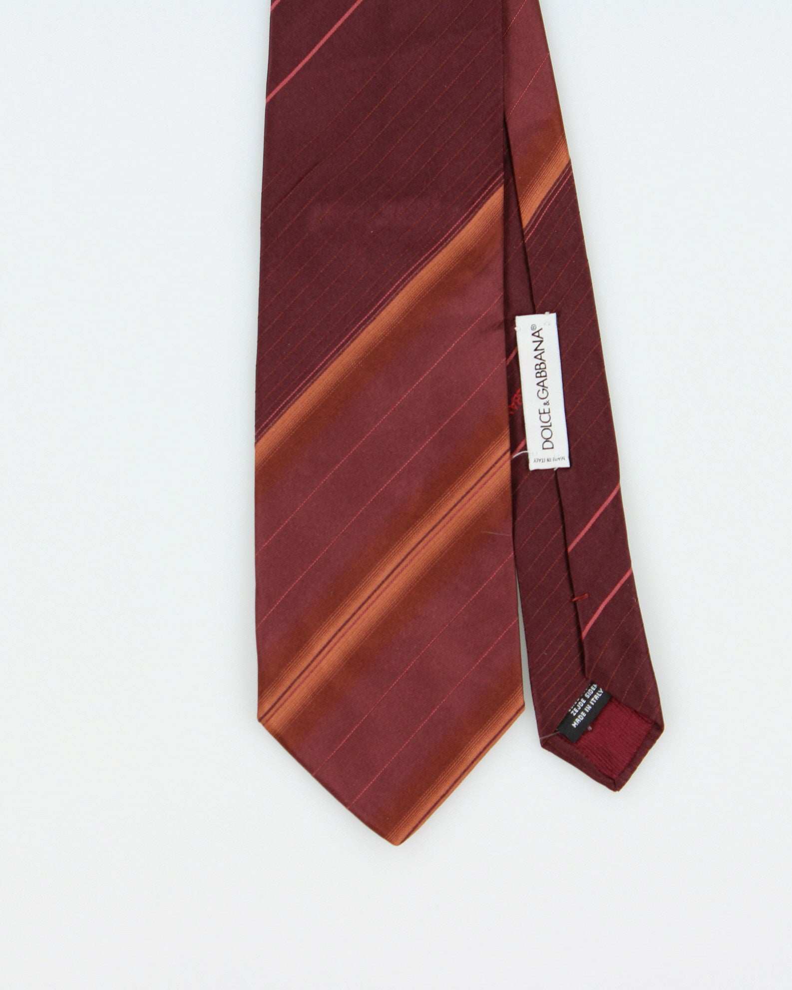 Vintage Y2K 00s Dolce &amp; Gabbana Striped Silk Tie