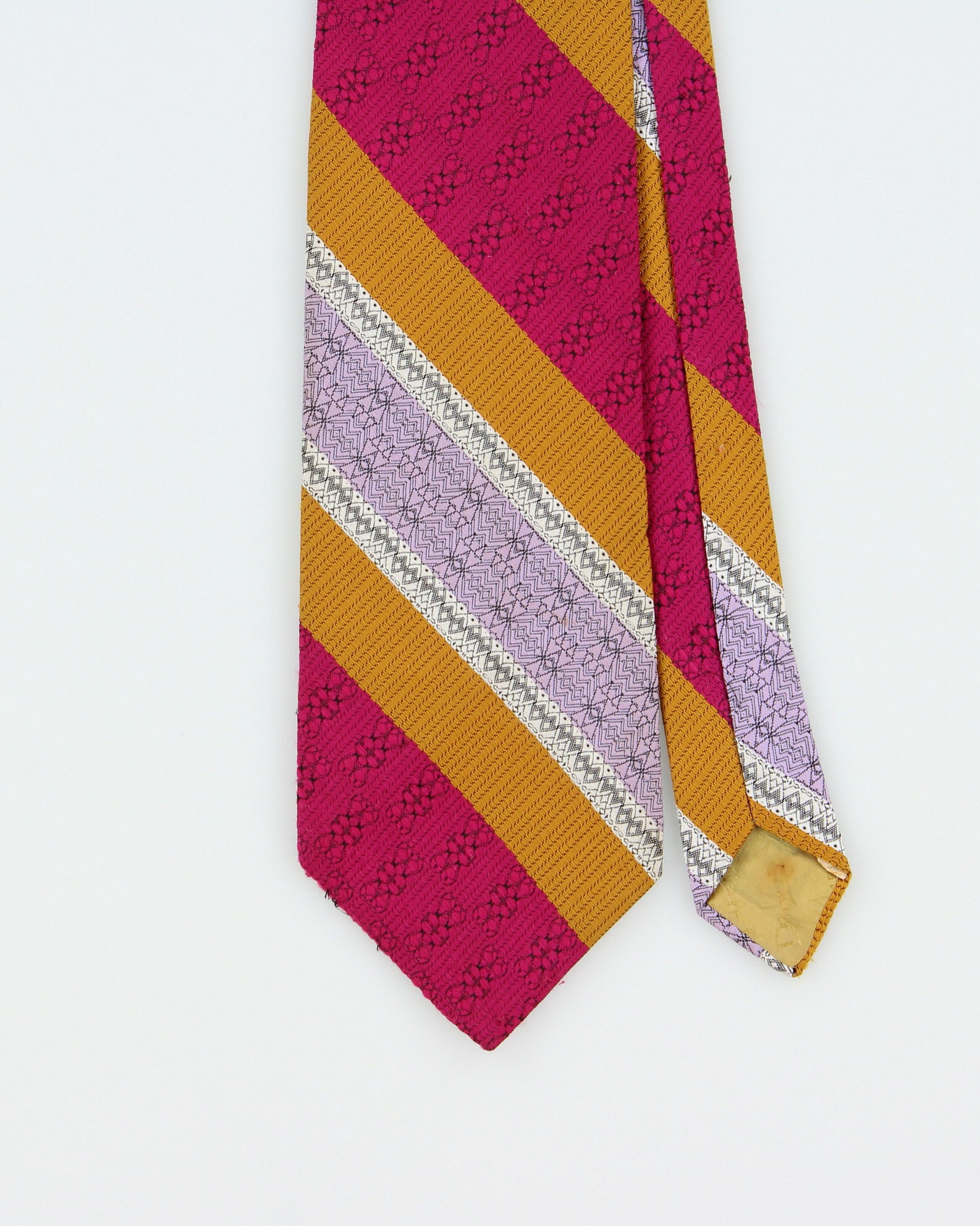 Vintage 1970s Christian Dior Pattern Striped Tie