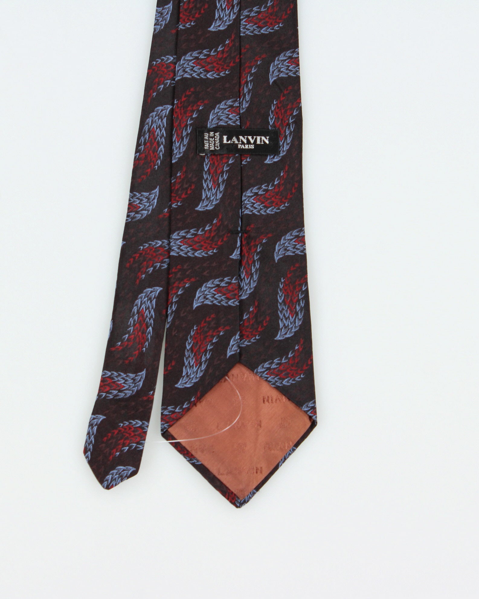 Vintage 1990s Lanvin Paris Patterned Silk Tie