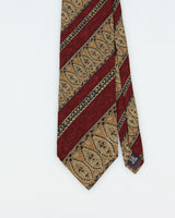 Vintage 1980s Christian Dior Monsieur Paisley Striped Silk Tie