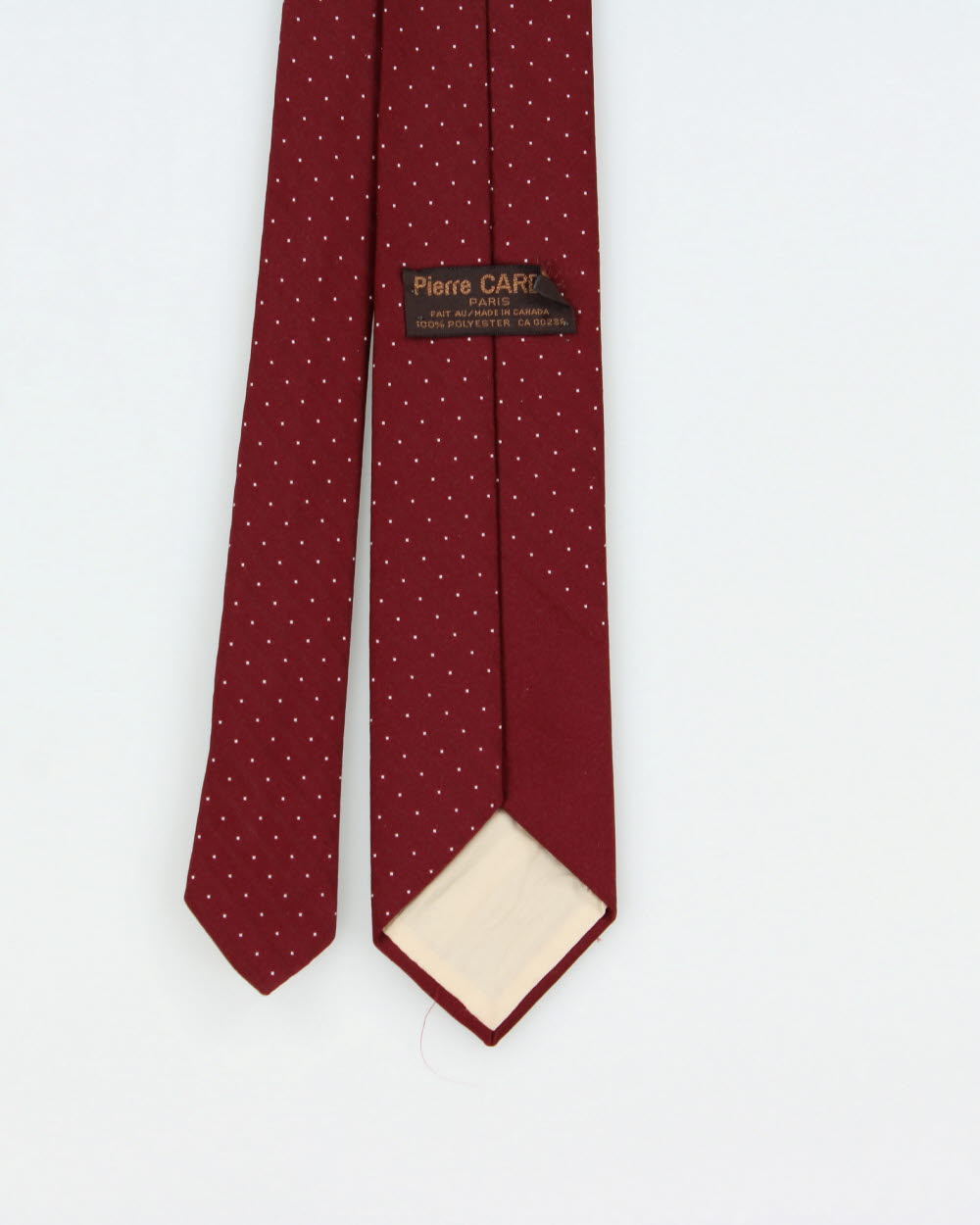 Vintage 1970s Pierre Cardin Polka Dot Striped Tie