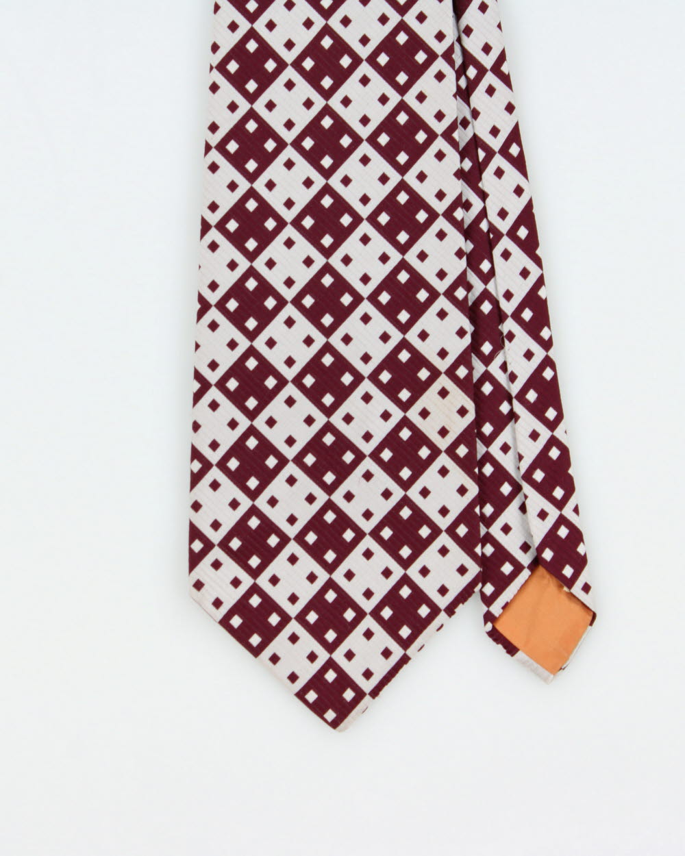 Vintage 1970s Yves Saint Laurent Check Pattern Tie