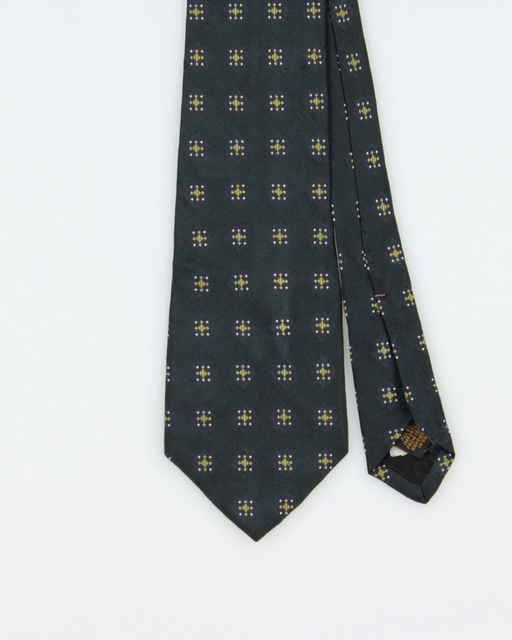 Vintage 1990s Donna Karan Hand Made In USA Silk Patterned Tie