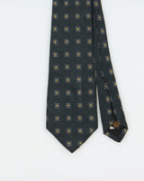 Vintage 1990s Donna Karan Hand Made In USA Silk Patterned Tie