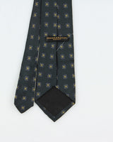 Vintage 1990s Donna Karan Hand Made In USA Silk Patterned Tie
