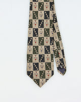 Vintage 1980s Christian Dior Monsieur Baroque Patch Silk Tie