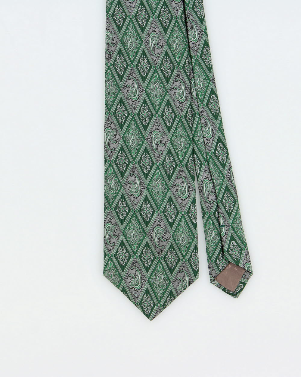 Vintage 1990s Kenzo Diamond Paisley Silk Tie