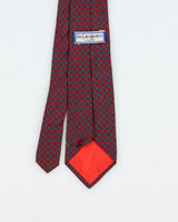 Vintage 1980s Yves Saint Laurent Floral Pattern Silk Tie